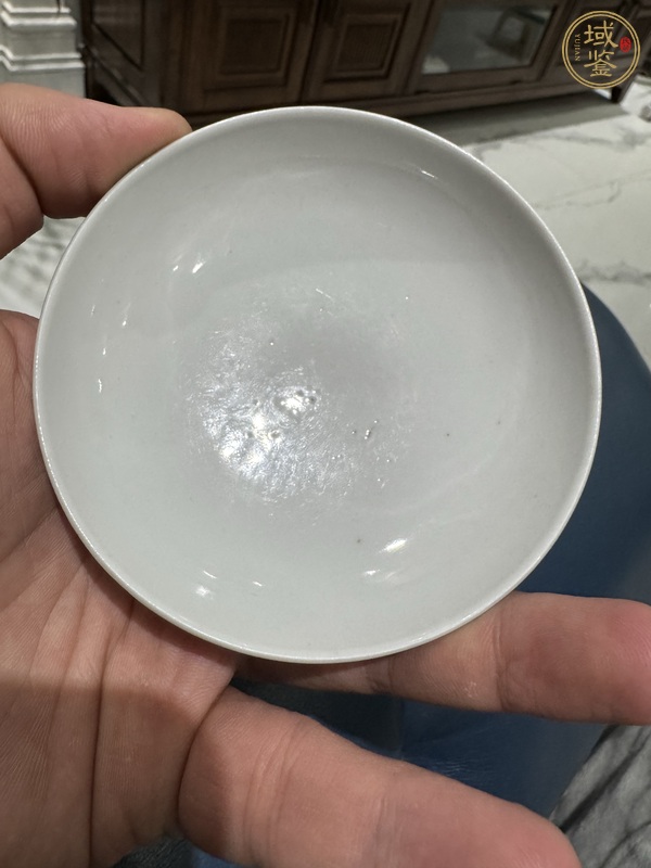 古玩陶瓷青花雞心底蓋碗真品鑒賞圖