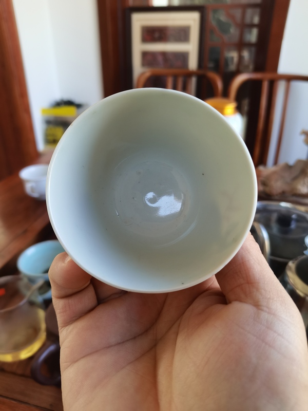 古玩陶瓷民國 彩繪蘆燕圖杯拍賣，當前價格900元