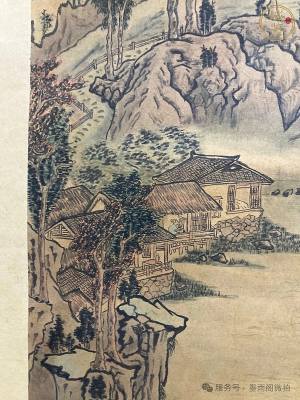 古玩字畫水居圖真品鑒賞圖