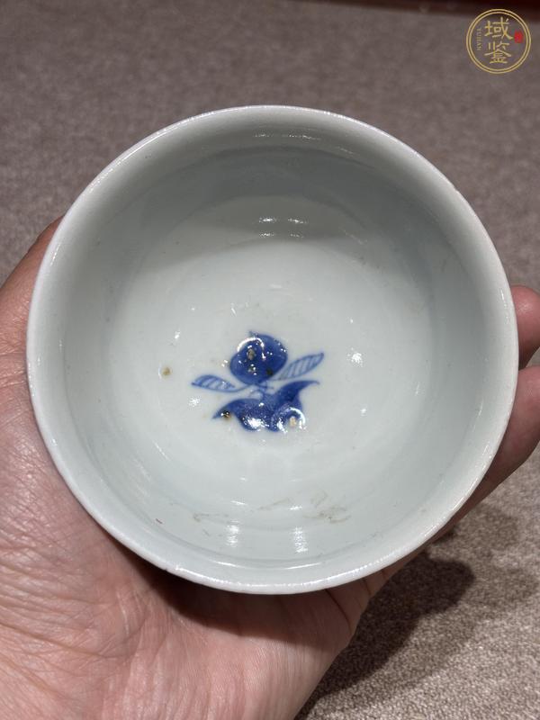 古玩陶瓷青花雙龍戲珠紋茶圓真品鑒賞圖