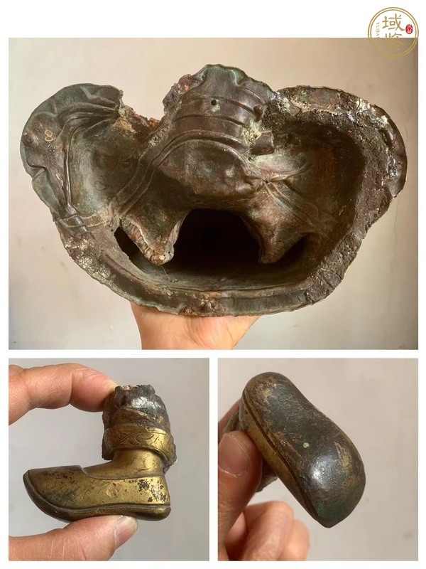 古玩銅器上師像真品鑒賞圖