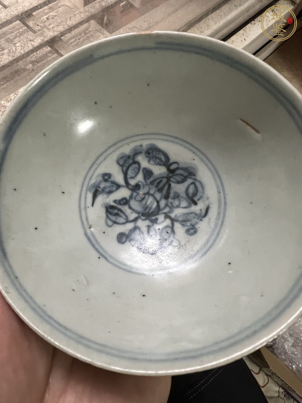 古玩陶瓷青花花卉紋碗真品鑒賞圖