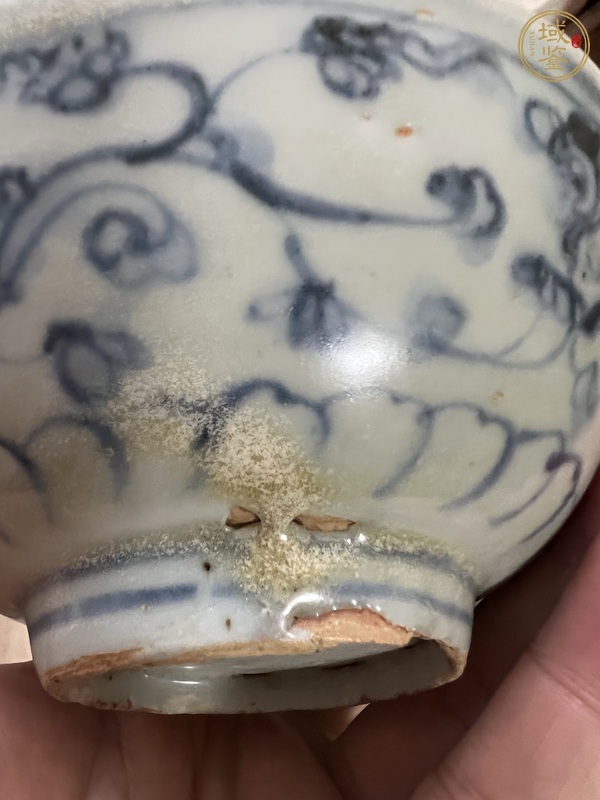 古玩陶瓷青花花卉紋碗真品鑒賞圖