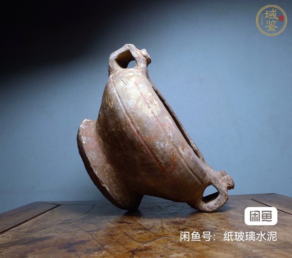 古玩陶瓷東周時期彩繪陶簋真品鑒賞圖