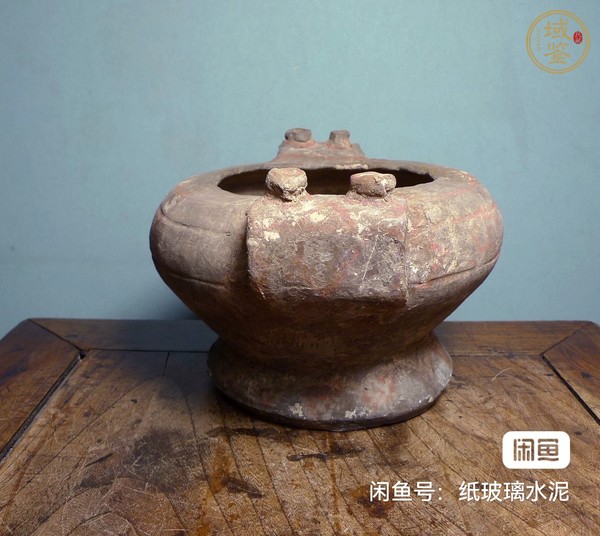 古玩陶瓷東周時期彩繪陶簋真品鑒賞圖