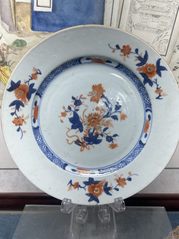 古玩陶瓷清康熙精品青花描金花卉盤拍賣，當(dāng)前價格1890元