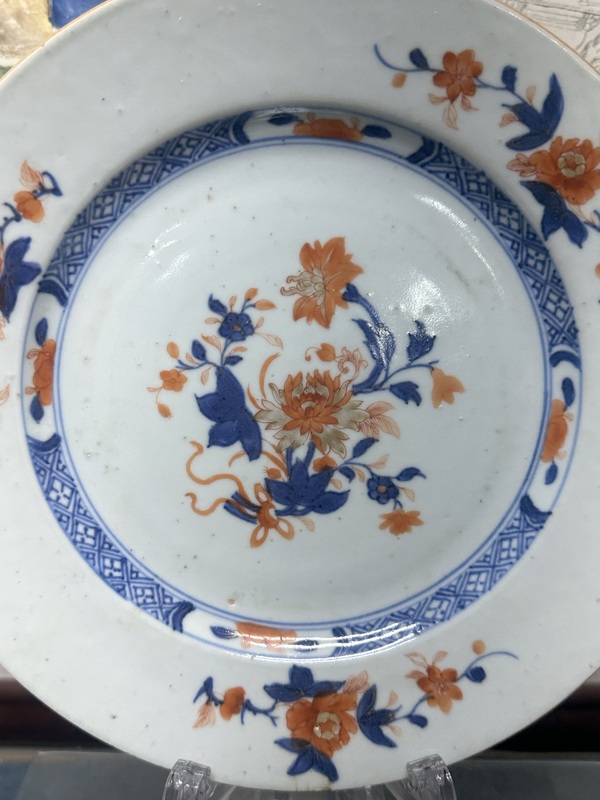 古玩陶瓷清康熙精品青花描金花卉盤拍賣，當(dāng)前價格1890元