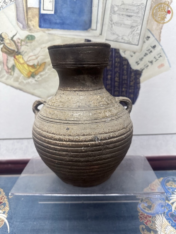 古玩陶瓷青釉雙系壺真品鑒賞圖