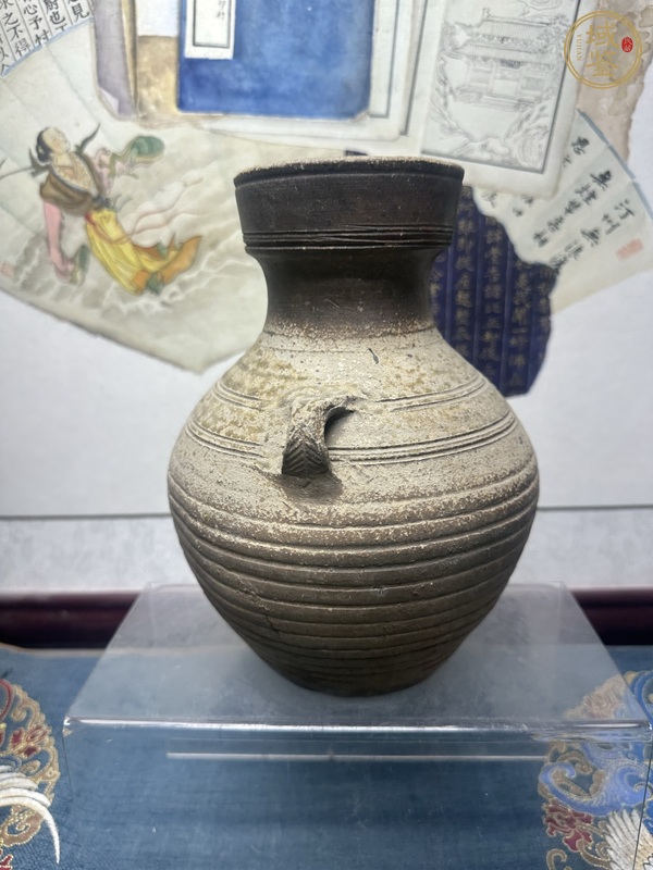 古玩陶瓷青釉雙系壺真品鑒賞圖