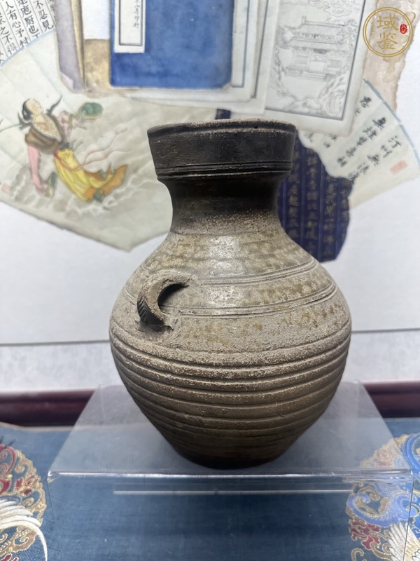 古玩陶瓷青釉雙系壺真品鑒賞圖