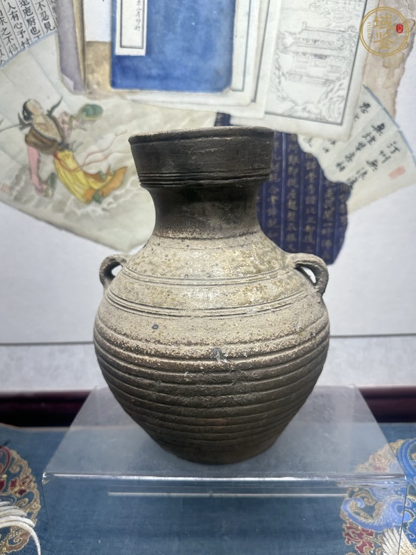 古玩陶瓷青釉雙系壺真品鑒賞圖