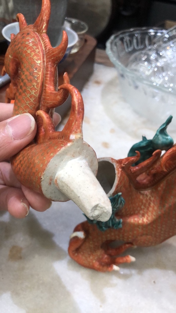 古玩陶瓷仿生龍紋香薰拍賣，當前價格38888元