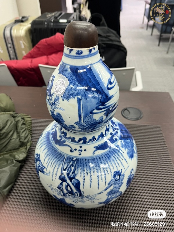 古玩陶瓷青花人物故事紋葫蘆瓶真品鑒賞圖