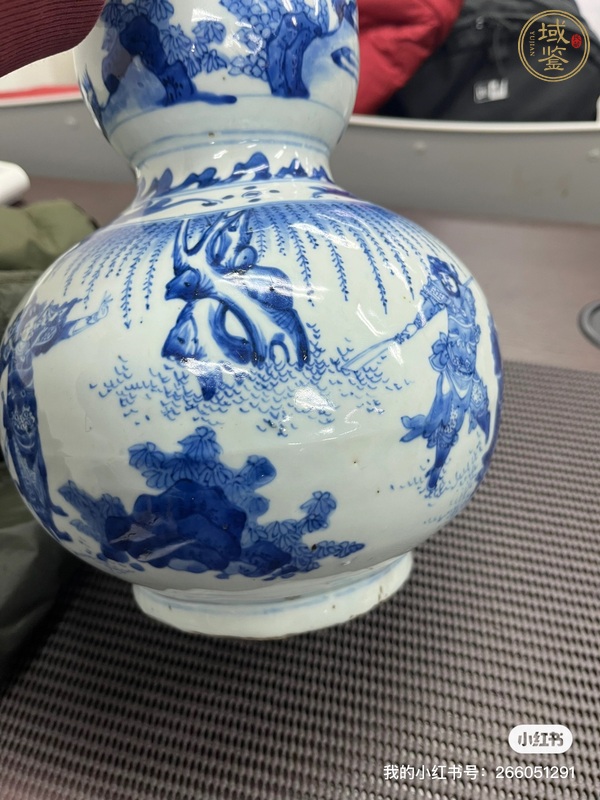 古玩陶瓷青花人物故事紋葫蘆瓶真品鑒賞圖