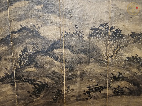 古玩字畫江岑山水扇面真品鑒賞圖