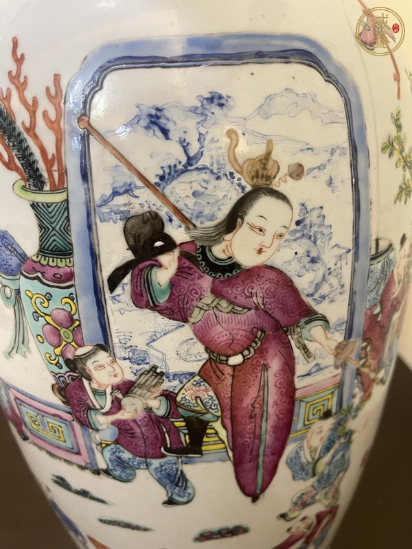 古玩陶瓷粉彩瓶真品鑒賞圖