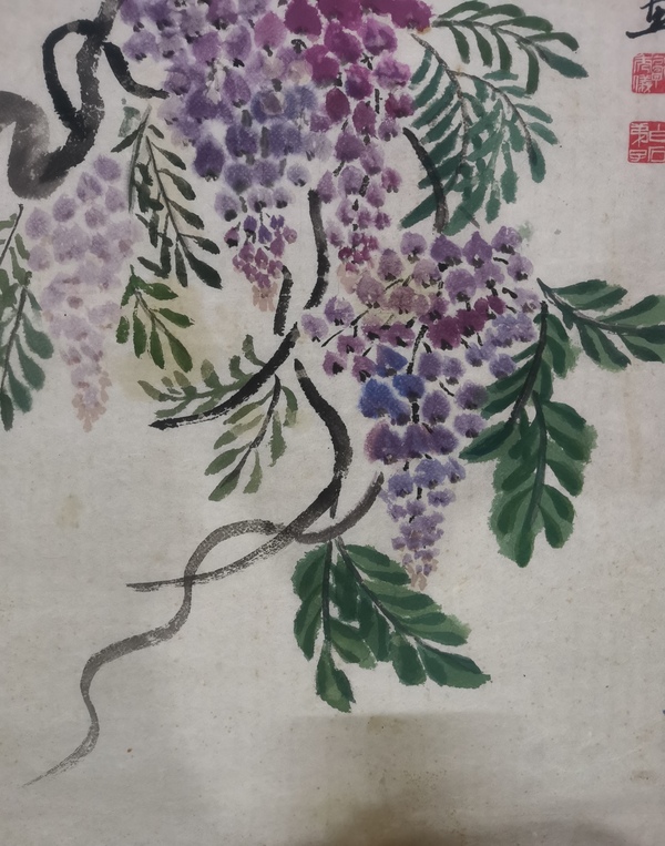 古玩字畫齊白石女弟子愛國民主人士郭秀儀花卉拍賣,當前價格6000元