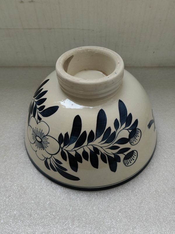 古玩陶瓷磁州窯青花花卉紋碗拍賣,當前價格1200元