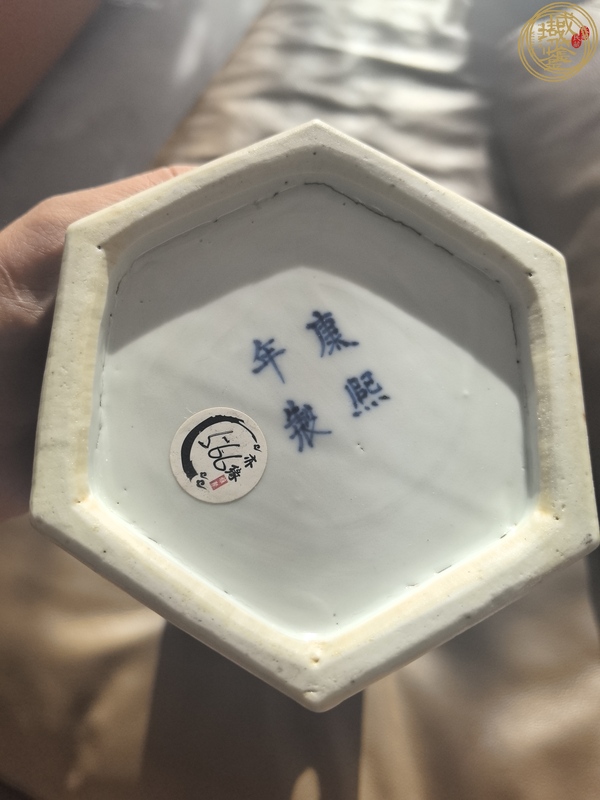 古玩陶瓷青花八仙帽筒真品鑒賞圖