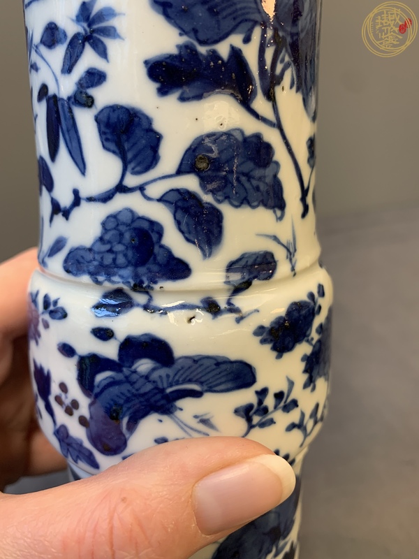 古玩陶瓷青花花觚真品鑒賞圖