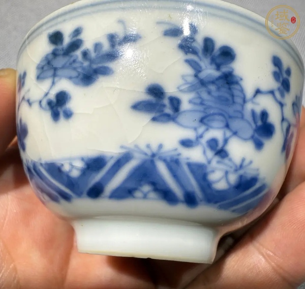 古玩陶瓷青花花卉紋茶杯，疑似復(fù)窯真品鑒賞圖