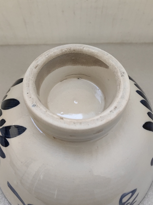 古玩陶瓷磁州窯青花花卉紋碗拍賣,當前價格1200元