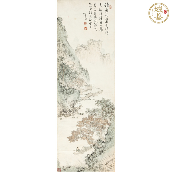 古玩字畫舊仿溥儒山水（疑代筆）真品鑒賞圖