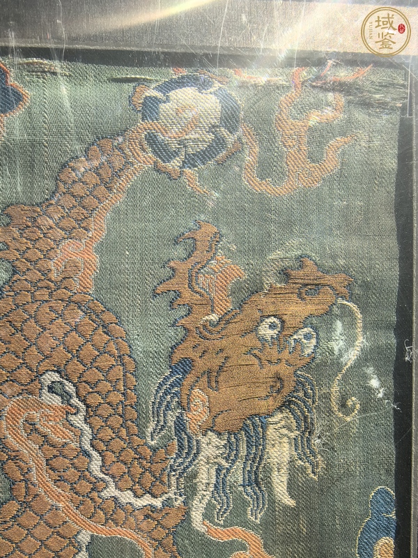 古玩雜項龍紋織錦真品鑒賞圖