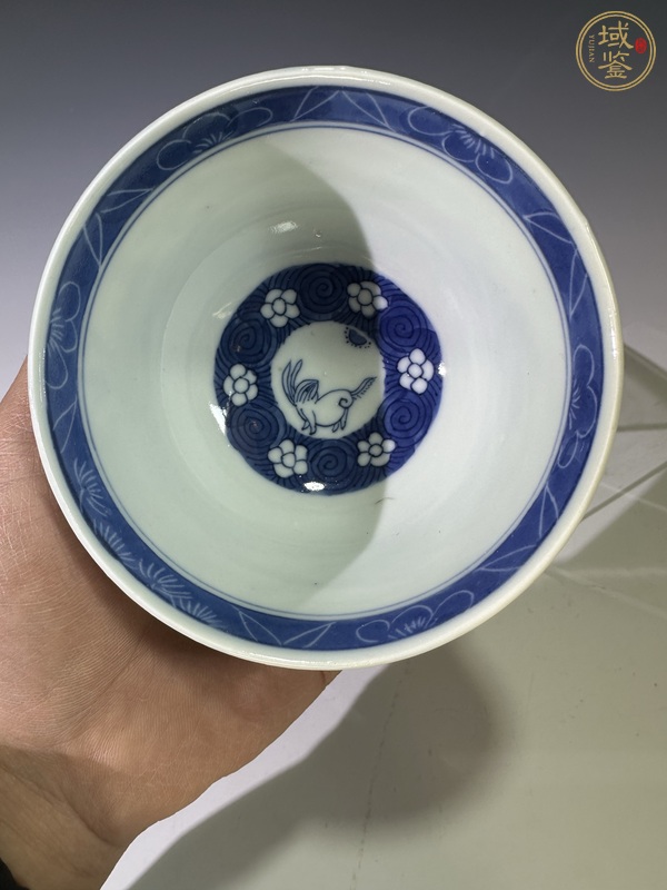 古玩陶瓷青花蓋碗真品鑒賞圖