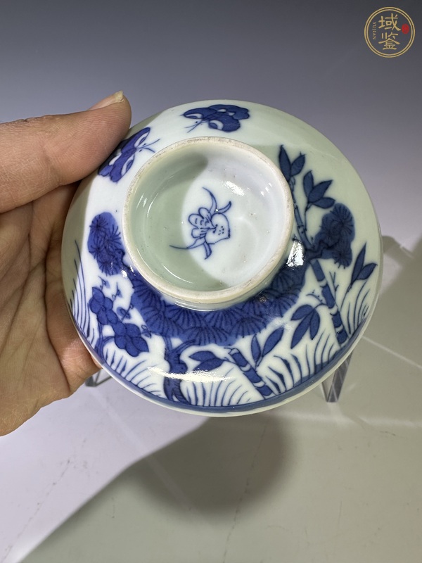 古玩陶瓷青花蓋碗真品鑒賞圖