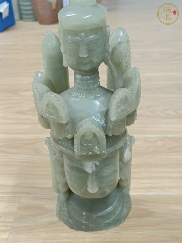 古玩玉器玉雕佛頭像真品鑒賞圖