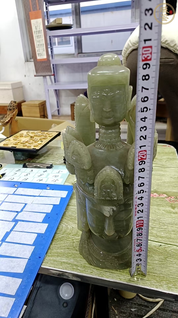 古玩玉器玉雕佛頭像真品鑒賞圖