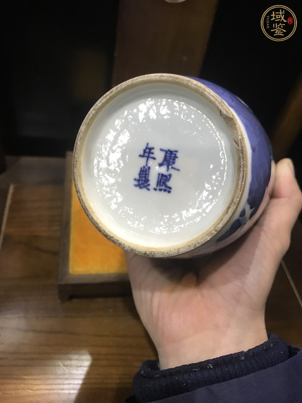 古玩陶瓷青花留白冰梅紋棒槌瓶真品鑒賞圖