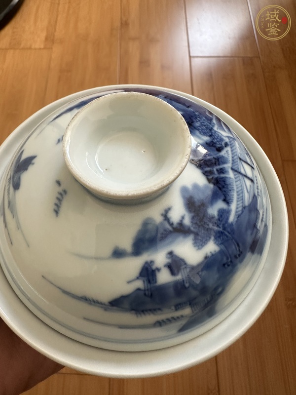 古玩陶瓷青花蓋碗真品鑒賞圖