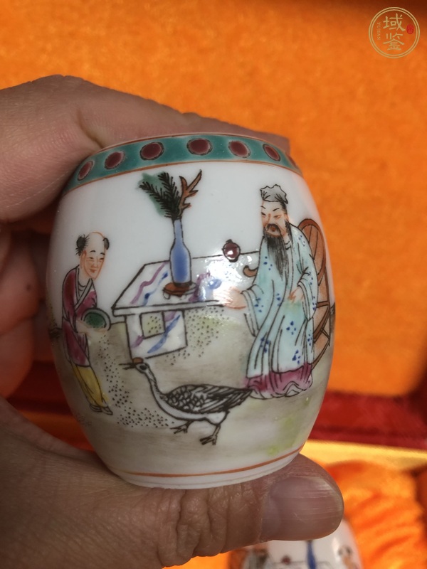 古玩陶瓷粉彩小缸真品鑒賞圖