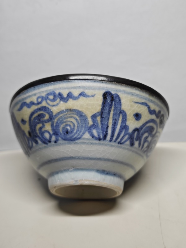 古玩陶瓷明早期青花壽山福海圖茶圓拍賣,當前價格4567元