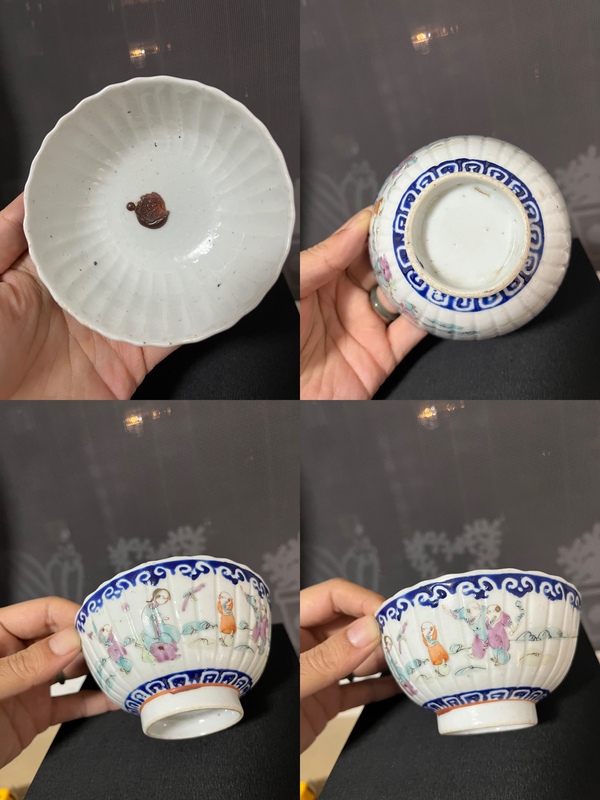 古玩陶瓷粉彩人物故事瓜棱蓋碗拍賣(mài),當(dāng)前價(jià)格1500元