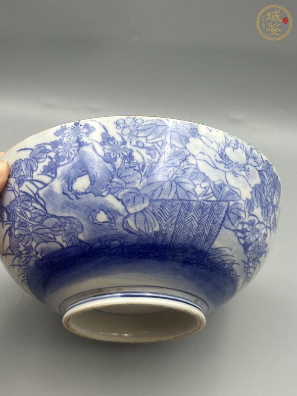 古玩陶瓷花鳥紋青花碗真品鑒賞圖