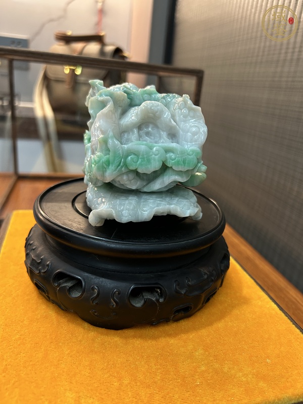 古玩玉器翡翠白菜真品鑒賞圖