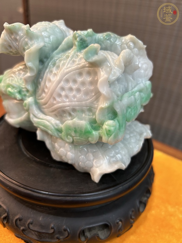 古玩玉器翡翠白菜真品鑒賞圖