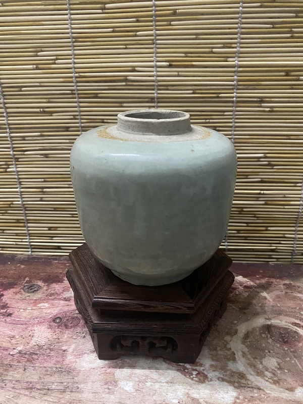 古玩陶瓷清中期青白釉罐拍賣(mài)，當(dāng)前價(jià)格550元