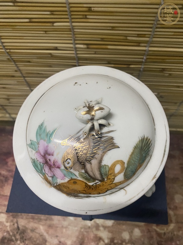 古玩陶瓷民國(guó)粉彩描金粥罐真品鑒賞圖