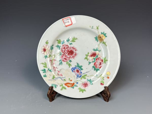 古玩陶瓷乾隆粉彩盤拍賣，當前價格2580元