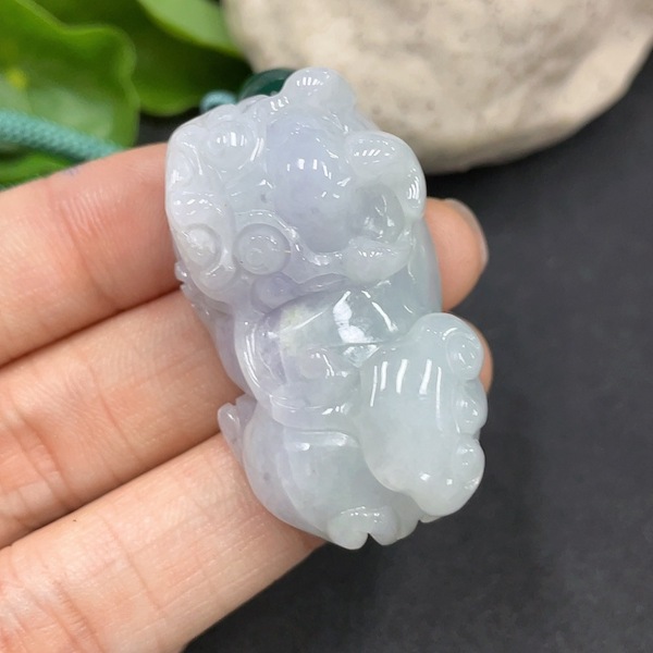 古玩玉器75天然翡翠貔貅掛件 總重27.026g拍賣,當前價格290元