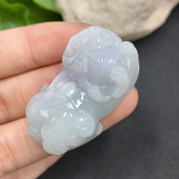 古玩玉器75天然翡翠貔貅掛件 總重27.026g拍賣,當前價格290元