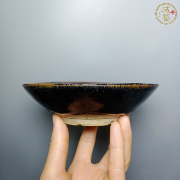 古玩陶瓷磁州窯窯變黑釉茶盞真品鑒賞圖