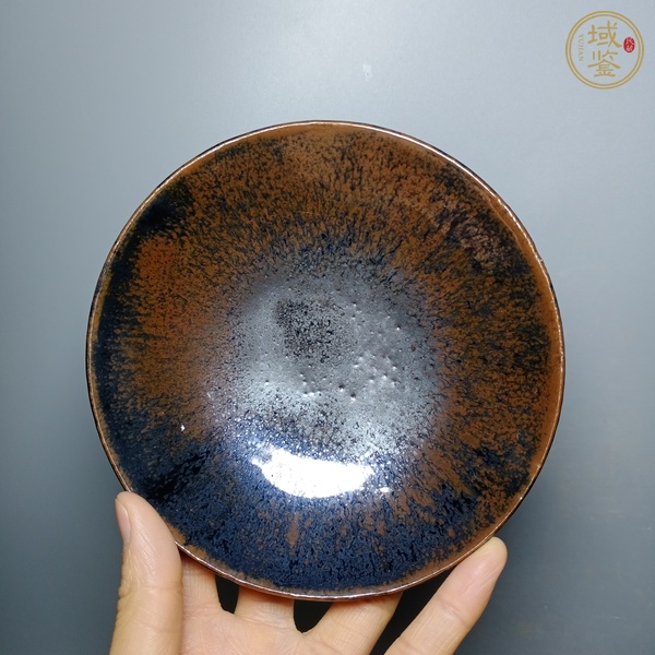 古玩陶瓷磁州窯窯變黑釉茶盞真品鑒賞圖