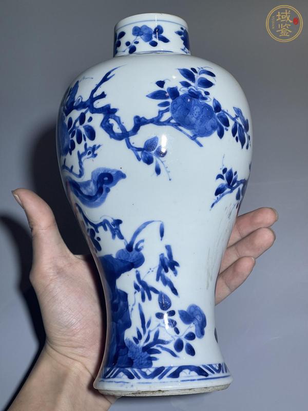 古玩陶瓷花鳥紋青花瓶真品鑒賞圖