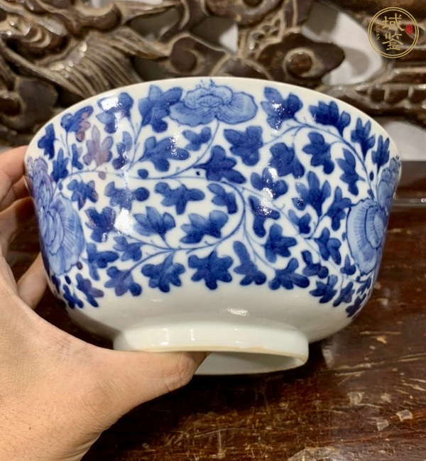 古玩陶瓷青花花卉紋碗真品鑒賞圖