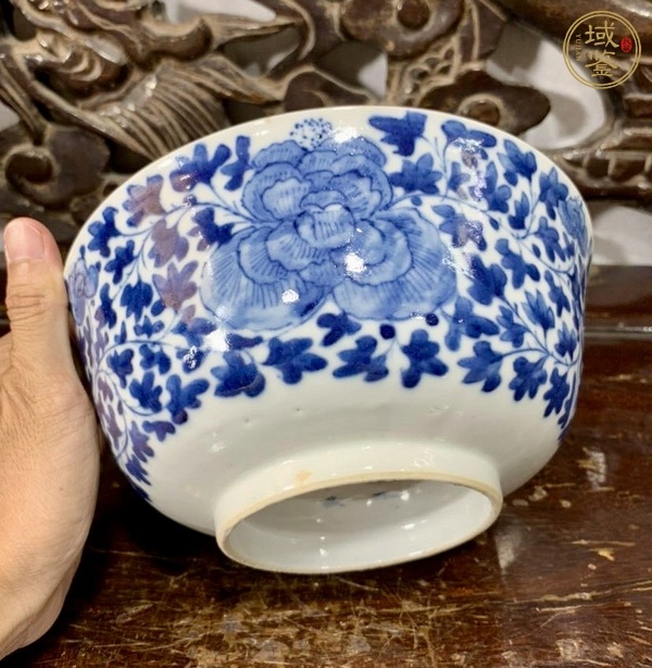 古玩陶瓷青花花卉紋碗真品鑒賞圖